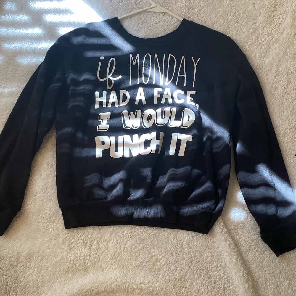 If Monday had a Face Id punch it sweater